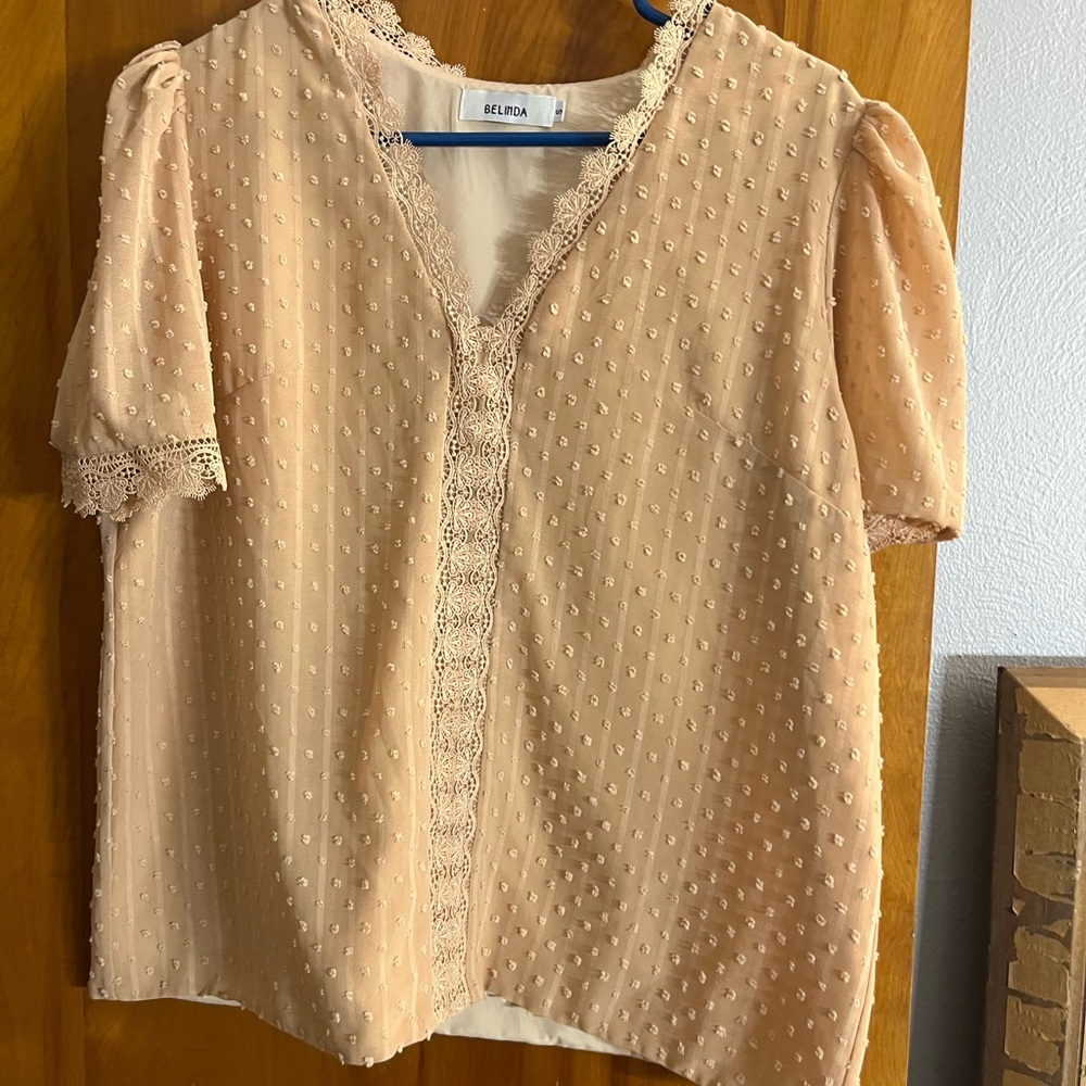 Women's Cream Lace Blouse